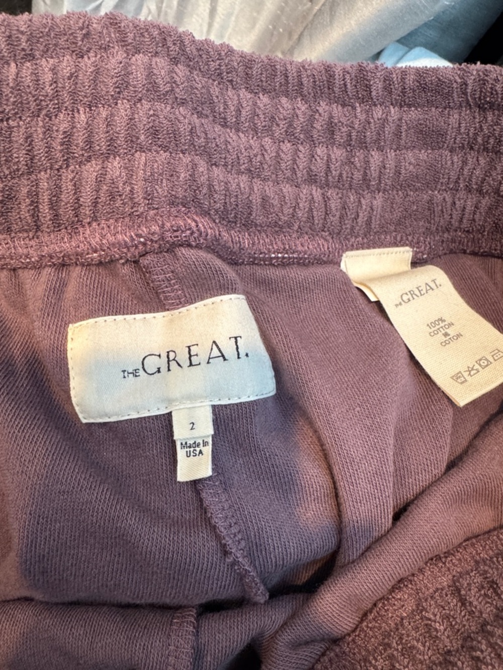 The Great Microterry Shorts in Vintage Mulberry size 2/Medium - Picture 4 of 5